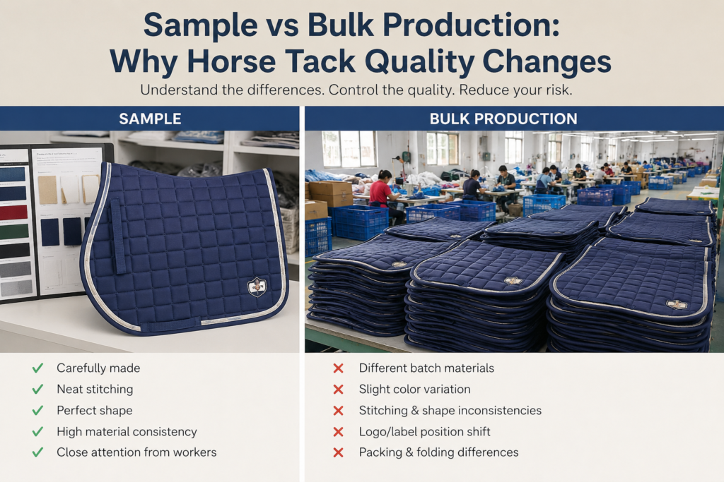 Sample vs Bulk Production: Why Horse Tack Quality Changes